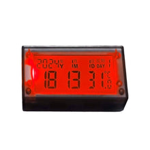 Load image into Gallery viewer, Motorcycle Solar Powered Multi-Function Digital Clock Touch Button Thermometer Calendar Waterproof for Bike Car E-Bike Accessory
