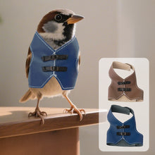 Load image into Gallery viewer, Adjustable Vintage Faux Leather Bird Vest Pet Parrot Coat for Daily Wear Bird Apparel Easy On/Off Bird Accessories
