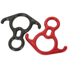 Load image into Gallery viewer, 1PC Aluminum Alloy Horn Figure 8-Ring Descender High Altitude Work Slow Descent Device Aerial Yoga Outdoor Rock Climbing Equipment
