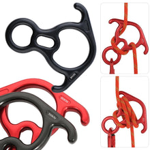Load image into Gallery viewer, 1PC Aluminum Alloy Horn Figure 8-Ring Descender High Altitude Work Slow Descent Device Aerial Yoga Outdoor Rock Climbing Equipment
