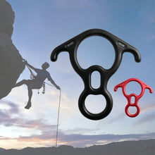 Load image into Gallery viewer, 1PC Aluminum Alloy Horn Figure 8-Ring Descender High Altitude Work Slow Descent Device Aerial Yoga Outdoor Rock Climbing Equipment

