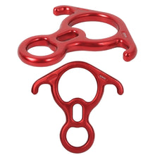 Load image into Gallery viewer, 1PC Aluminum Alloy Horn Figure 8-Ring Descender High Altitude Work Slow Descent Device Aerial Yoga Outdoor Rock Climbing Equipment
