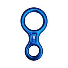 Load image into Gallery viewer, 35KN Aluminum Alloy Figure 8 Descender Multi-Purpose High Load Capacity Belay Device Outdoor Rock Climbing High Altitude Work Safety Rope Equipment
