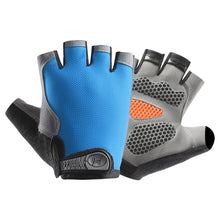 Load image into Gallery viewer, 1Pair Professional Half Finger Fitness Gloves Silicone Palm Pad Anti-slip Wear-resistant Sunscreen Breathable Cycling Gloves
