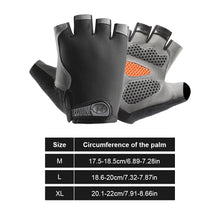 Load image into Gallery viewer, 1Pair Professional Half Finger Fitness Gloves Silicone Palm Pad Anti-slip Wear-resistant Sunscreen Breathable Cycling Gloves
