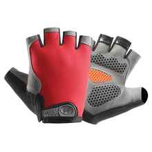 Load image into Gallery viewer, 1Pair Professional Half Finger Fitness Gloves Silicone Palm Pad Anti-slip Wear-resistant Sunscreen Breathable Cycling Gloves

