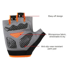 Load image into Gallery viewer, 1Pair Professional Half Finger Fitness Gloves Silicone Palm Pad Anti-slip Wear-resistant Sunscreen Breathable Cycling Gloves
