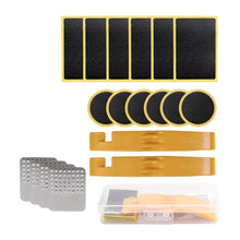 Load image into Gallery viewer, Bicycle Tire Repair Kit with No Glue Patches Tire Lever and Rasper Inner Tube Fast Puncture Repair Tool Box
