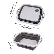Load image into Gallery viewer, 3-IN-1 Multifunctional Folding Cutting Board Portable Camping Vegetable Wash Basin Home Kitchen Storage Basket
