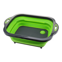 Load image into Gallery viewer, 3-IN-1 Multifunctional Folding Cutting Board Portable Camping Vegetable Wash Basin Home Kitchen Storage Basket
