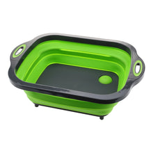Load image into Gallery viewer, 3-IN-1 Multifunctional Folding Cutting Board Portable Camping Vegetable Wash Basin Home Kitchen Storage Basket
