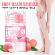 Load image into Gallery viewer, Nourishing Peach Foot Balm Moisturizer Hydrates and Repairs Dry Cracked Feet with Coconut Oil Avocado Oil Aloe Softening Rough Heels
