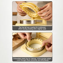 Load image into Gallery viewer, Stainless Steel Round Sandwich Press Mold Sealer Cutter Non-Stick Leak-Proof Pocket Bread Mold for Meal Prep Kids’ Lunchbox Camping Snacks Breakfast Tool
