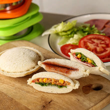 Load image into Gallery viewer, Stainless Steel Round Sandwich Press Mold Sealer Cutter Non-Stick Leak-Proof Pocket Bread Mold for Meal Prep Kids’ Lunchbox Camping Snacks Breakfast Tool
