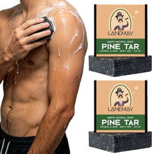 Load image into Gallery viewer, Anti Mite Exfoliating Men's Soap Deep Cleansing Body with Essential Oils Rich Foam Moisturizing Grooming Gift for Husband Dad ﻿

