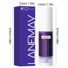 Load image into Gallery viewer, Purple Teeth Whitening Toothpaste Remove Plaque Stains Cleaning Oral Hygiene Dental Bleach Tools Fresh Breath Teeth Care
