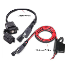 Load image into Gallery viewer, SAE to USB Charger Adapter Single Port Motorcycle Charging Connector Phone Charging Socket 5V 2.1A Fast Charging Waterproof
