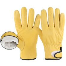 Load image into Gallery viewer, Work Gloves Soft Sheepskin Leather Driver Hunting Driving Farm Garden Welding Security Protection Safety Mechanic Glove
