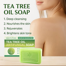Load image into Gallery viewer, Tea Tree Soap Soap Bar with Tea Tree Oil Natural Soaps for Body Skin Cleaning Gentle Exfoliating Bar Soap Facial Cleansing Soap
