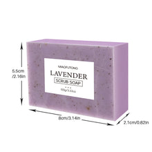 Load image into Gallery viewer, Coconut Scrub Particle Soap Vitamin E Moisturizes Hydrate Sandalwood Seaweed Lavender Cleansing Bath Handmade Soap Cleaning Soap
