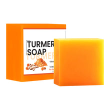 Load image into Gallery viewer, Turmeric Soap Face Cleansing Anti Acne Lightening Soap Remove Pimples Dark Spots Oil Control Lightening Ginger Handmade Soap
