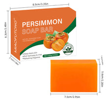 Load image into Gallery viewer, Persimmon Cleansing Soap Bar Body Care Face Wash Exfoliating Soap Fruit Deep Cleansing Handmade Facial Shower Soap
