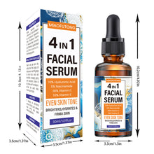 Load image into Gallery viewer, 4 in 1 Face Skin Care Serum Hyaluronic Acid Niacinamide Vitamin C/E Deep Moisturizing Firming Anti-wrinkle Anti-Aging Essence
