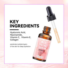 Load image into Gallery viewer, 5 in 1 Face Skin Care Serum Collagen Hyaluronic Acid Niacinamide Vitamin C/E Deep Moisturizing Firming Anti-wrinkle Facial Serum
