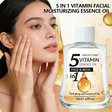 Load image into Gallery viewer, 5 in 1 Vitamin Facial Essence Oil Face Neck Hydrating Moisturizing Nourish Skin Boost Radiance Brighten Facial Vitamin Essence

