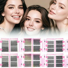 Load image into Gallery viewer, 640pcs Wispy Lashes Book Lash Extension Kit Fluffy Clusters Eyelash Volume Fans DIY Individual Eyelashes Tweezers Tools Set
