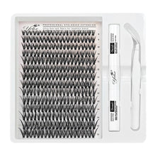 Load image into Gallery viewer, DIY Lash Extension Kit Individual Cluster False Eyelashes Mix Women Eyelashes Full Set Tweezers Lash Bond Seal Lashes Kit
