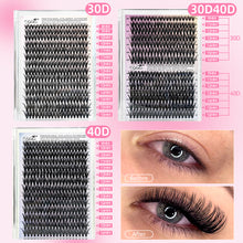 Load image into Gallery viewer, DIY Lash Extension Kit Individual Cluster False Eyelashes Mix Women Eyelashes Full Set Tweezers Lash Bond Seal Lashes Kit
