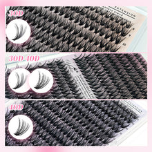 Load image into Gallery viewer, DIY Lash Extension Kit Individual Cluster False Eyelashes Mix Women Eyelashes Full Set Tweezers Lash Bond Seal Lashes Kit
