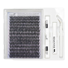 Load image into Gallery viewer, DIY Lash Extension Kit Individual Cluster False Eyelashes Mix Women Eyelashes Full Set Tweezers Lash Bond Seal Lashes Kit
