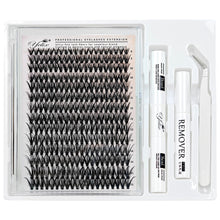 Load image into Gallery viewer, DIY Lash Extension Kit Individual Cluster False Eyelashes Mix Women Eyelashes Full Set Tweezers Lash Bond Seal Lashes Kit
