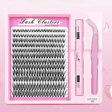 Load image into Gallery viewer, Lash Clusters Kit Fluffy Individual Lashes D Curl Cluster DIY Lash Extension Kit Lash Bond and Seal Tweezers Eyelash Extensions
