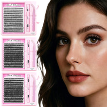 Load image into Gallery viewer, Lash Clusters Kit Fluffy Individual Lashes D Curl Cluster DIY Lash Extension Kit Lash Bond and Seal Tweezers Eyelash Extensions
