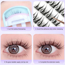 Load image into Gallery viewer, 6/10 Rows Glue-free False Eyelashes Sunflower Wispy Idol Lashes Enlarge Eyes Natural Self Adhesive Eyelash Extension

