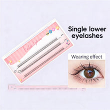 Load image into Gallery viewer, Soft Bottom Lashes Single Root Lower Eyelashes Wildcat False Eyelashes Grafting Collection Curly Natural Slender Lower Eyelashes
