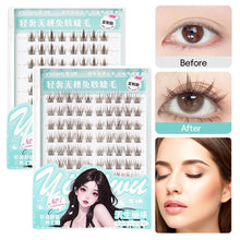 Load image into Gallery viewer, 10rows Versatile No-Glue False Lashes Single Clusters No-Glue Lash Book Sunflower Black Brown Natural Curly Makeup Eyelashes
