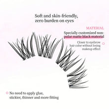 Load image into Gallery viewer, 6Rows Adhesive Free Segmented False Eyelashes Natural Single Cluster Ultra-fine Self-adhesive Novice False Eyelashes
