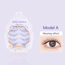 Load image into Gallery viewer, False Eyelashes Cat Eye Eyelashes Invisible Clear Band Lashes Lash Clusters Natural Lashes Extension Makeup 3D Lashes
