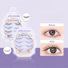 Load image into Gallery viewer, False Eyelashes Cat Eye Eyelashes Invisible Clear Band Lashes Lash Clusters Natural Lashes Extension Makeup 3D Lashes
