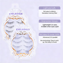 Load image into Gallery viewer, False Eyelashes Cat Eye Eyelashes Invisible Clear Band Lashes Lash Clusters Natural Lashes Extension Makeup 3D Lashes
