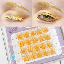 Load image into Gallery viewer, Colorful Individual Lashes Natural Wispy Segmented False Eye Lashes Extension Cluster Eyelash Red Purple White Blue Purple
