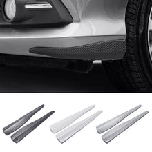 Load image into Gallery viewer, 2Pcs Universal Car Bumper Corner Protector Front Rear Anti-Collision Rubber Strip Carbon Fiber Pattern Edge Guard Scratch Proof Self-Adhesive
