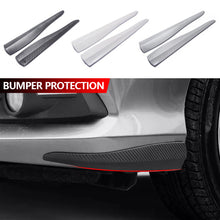 Load image into Gallery viewer, 2Pcs Universal Car Bumper Corner Protector Front Rear Anti-Collision Rubber Strip Carbon Fiber Pattern Edge Guard Scratch Proof Self-Adhesive
