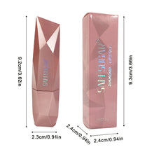 Load image into Gallery viewer, Dark Purple Diamond Metallic Glitter Lipstick Waterproof Long-Lasting Pearlescent Highly Pigmented Lip Tint Sparkling Lip Gloss
