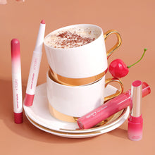 Load image into Gallery viewer, 3Pcs Lip Liner &amp; Water Gloss Lip Tint &amp; Mirror Lipstick Set Long Lasting Non-Sticky Shiny Pearl Moisturizing Makeup Kit
