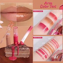 Load image into Gallery viewer, 3Pcs Lip Liner &amp; Water Gloss Lip Tint &amp; Mirror Lipstick Set Long Lasting Non-Sticky Shiny Pearl Moisturizing Makeup Kit
